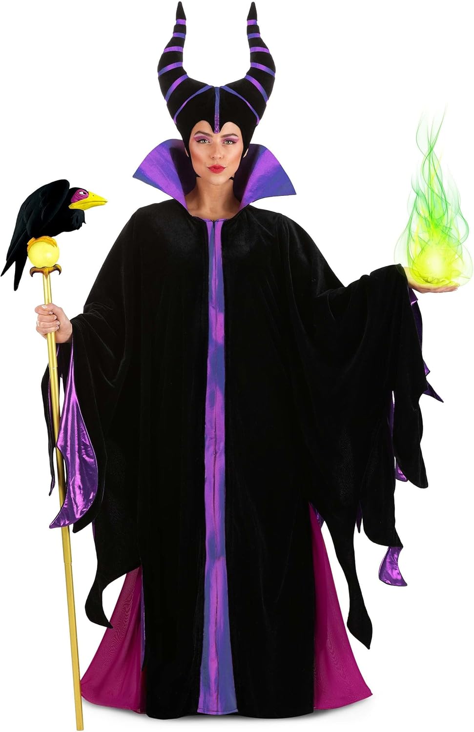 Disney Adult Classic Maleficent Costume Womens, Sleeping Beauty Black Robe, Villain Halloween Costume