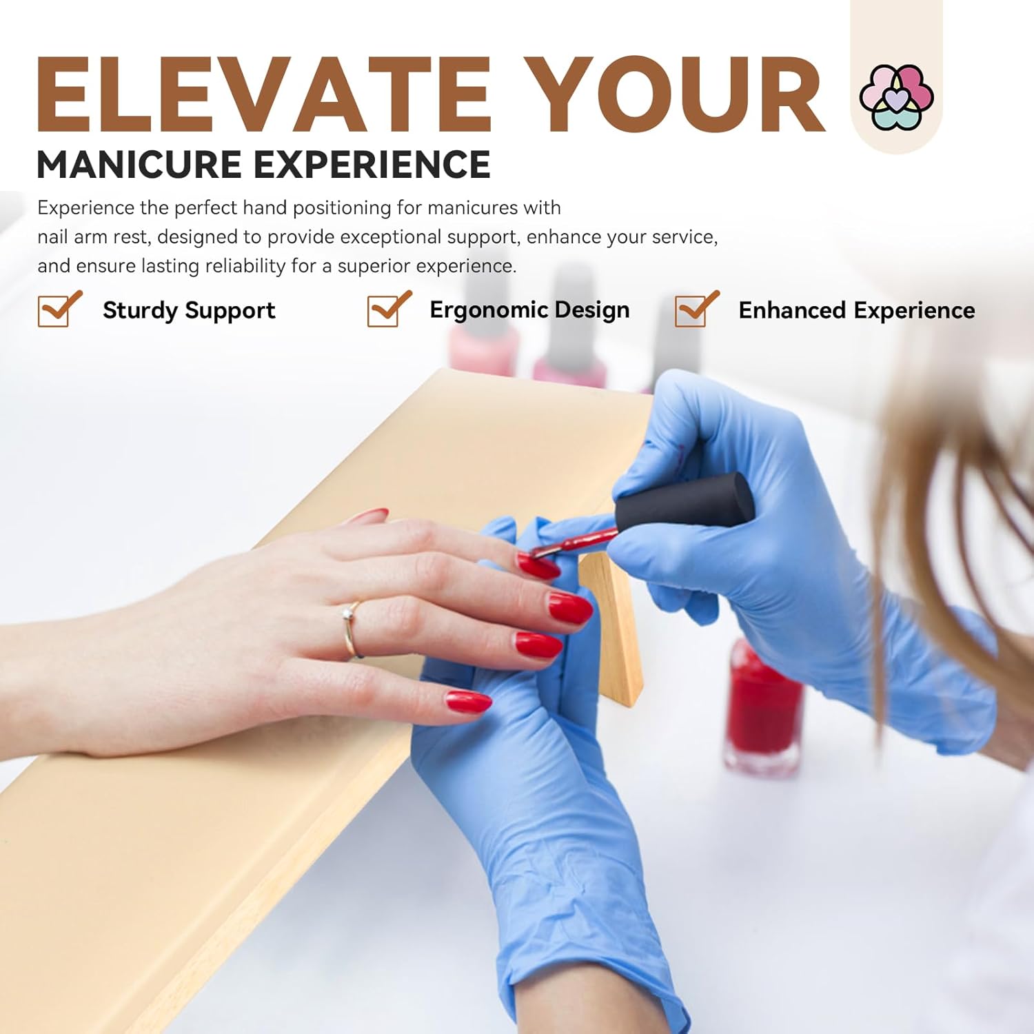 Saviland Clear Acrylic Powder 5.29OZ Large Capacity Acrylic Nail Powder Polymer Beginner Friendly SAVILAND Hand Rest for Nails Tech: Soft Leather Nail Arm Rest with Soft Sponge Arm Rest Nail Tech for