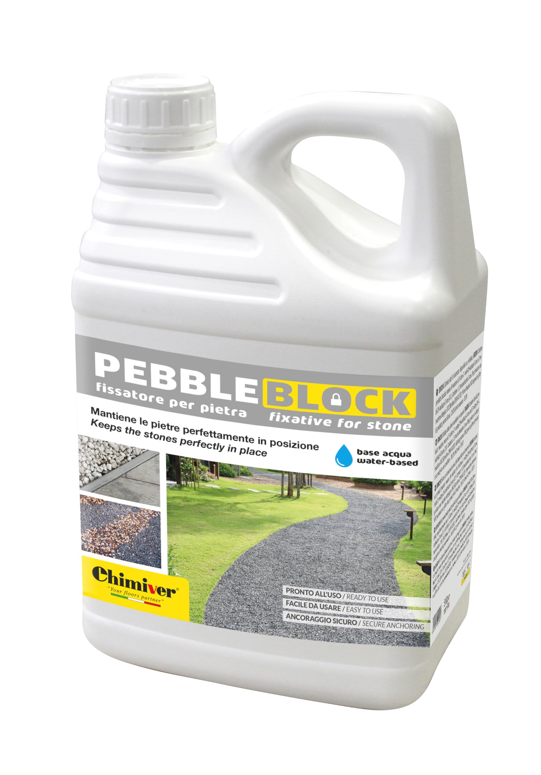 PEBBLE BLOCK (5kg) - Legante per ghiaia e ghiaietto su vialetti, cortili e bordi del giardino, blocca e stabilizza rendendo la superficie stabile e sicura. Affronta pioggia, sole senza problemi!