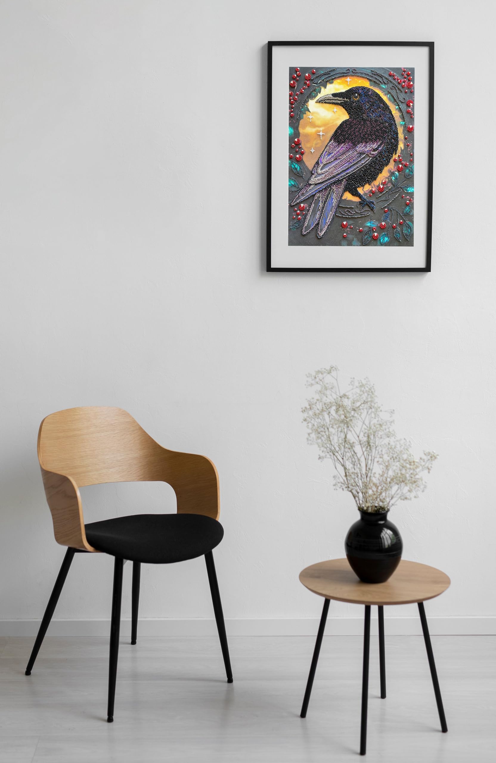 Zestaw do haftowania głównych koralików Abris Art - Black Raven AB-904