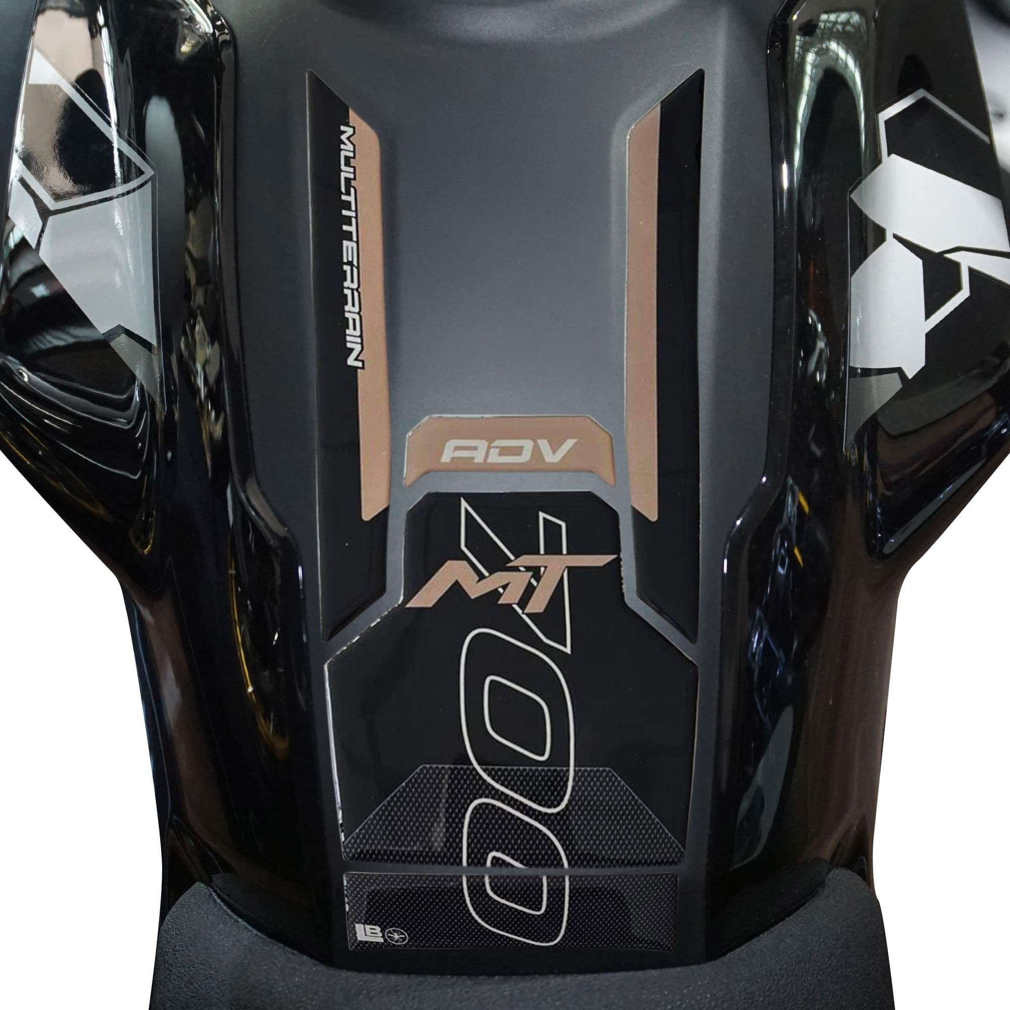 labelbike - Adesivo 3D Moto Paraserbatoio Protezione e Decorazione in Resina compatibile con Cf Moto 700 MT Adventure 2025 Colore Bronzo