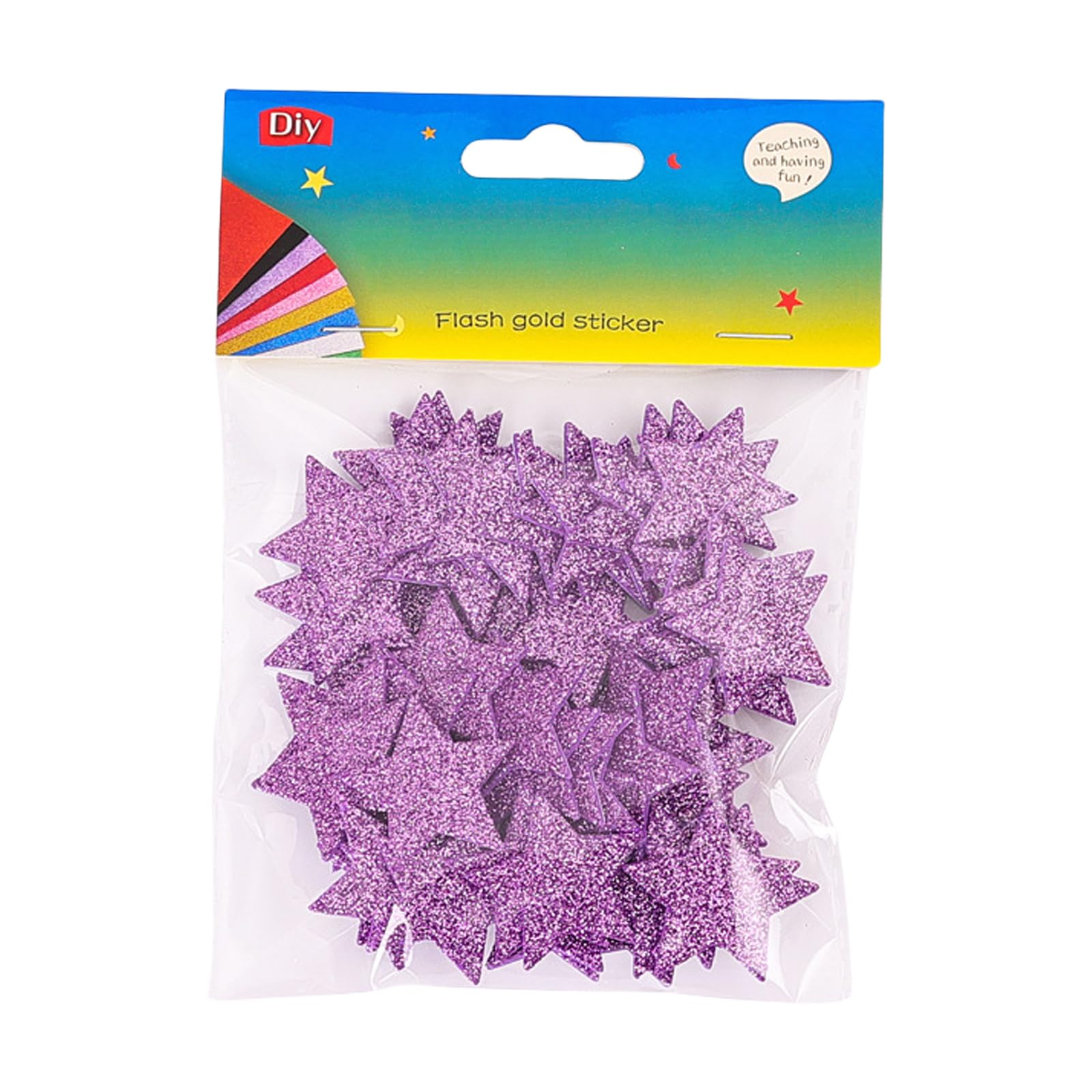 of 60 Sparkling Sticker Star Shape Glittering Sticker Adhesive Star Teacher Reward for and Decoration Party Decorations