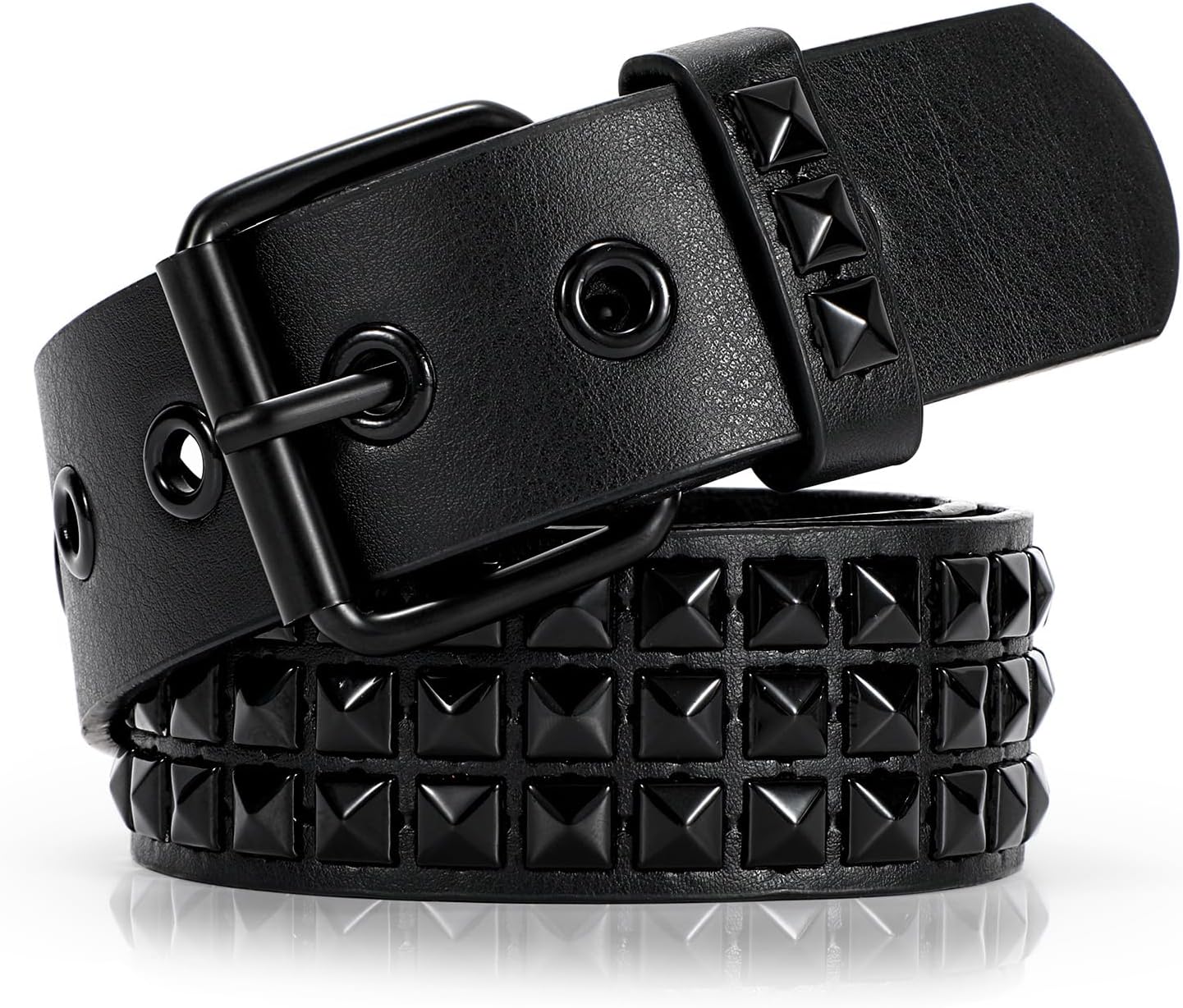 Studded Belt for Women and Men Goth Metal Punk Belt Scene Style Cool Belts for Jeans