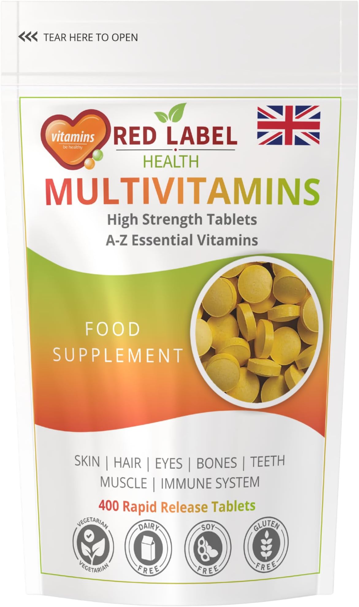 Multivitamin 360 Tablets (1 Year Supply) for Men & Women High Strength Multi Vitamins Supplement for Immune Support & Wellbeing, One a Day Multivitamins