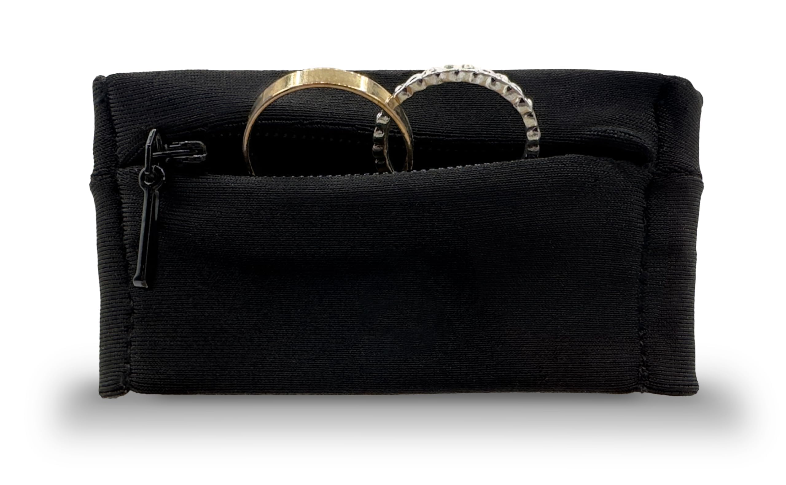 RingHero Ring Holder - Stylish Portable Wristband with Hidden Pocket for Men/Women, Discreet Jewelry Protector & Keeper, Key Holder, Gym Organizer,