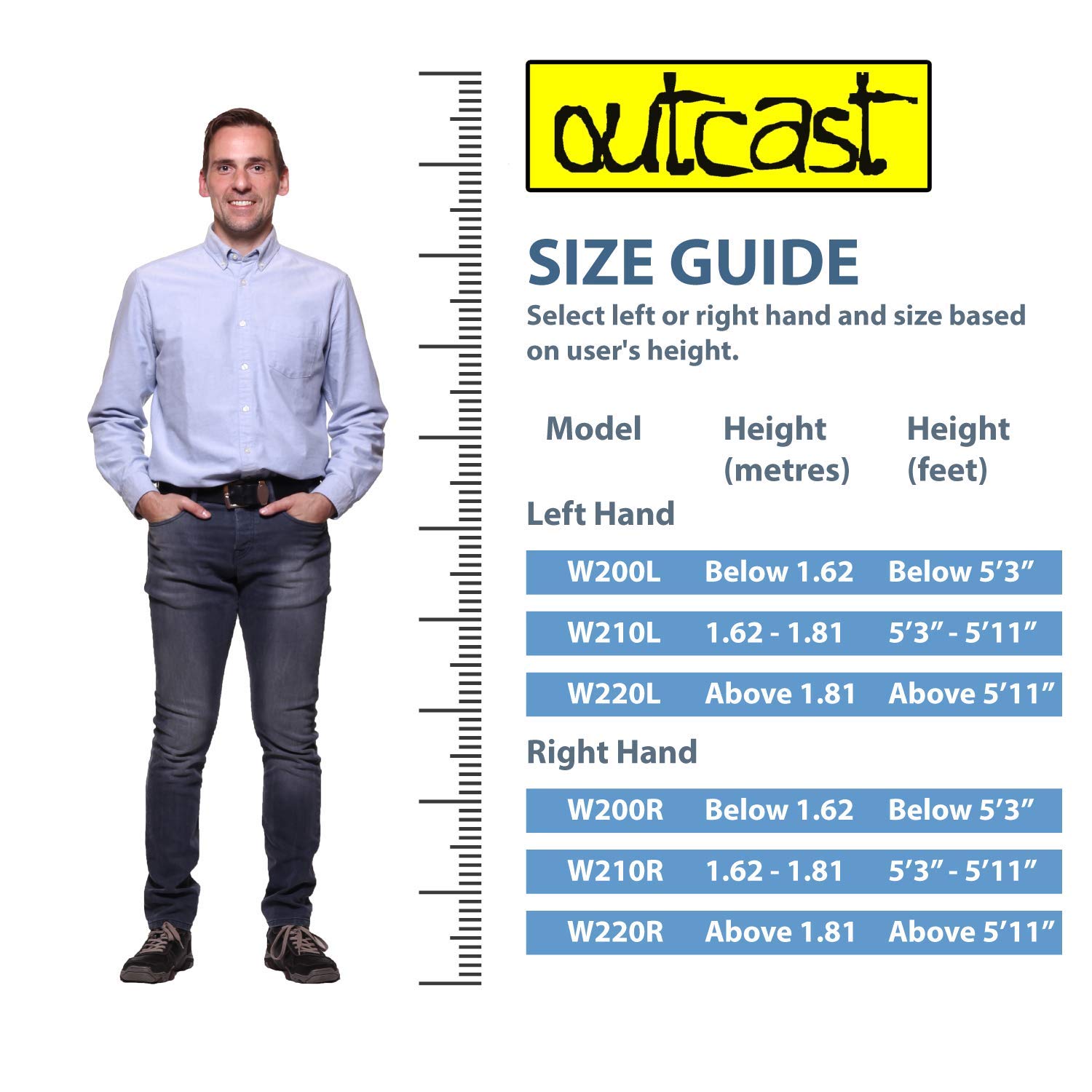 Able2 - LIW200 - Housse de Protection Outcast Adulte Poignet Gauche - Taille S