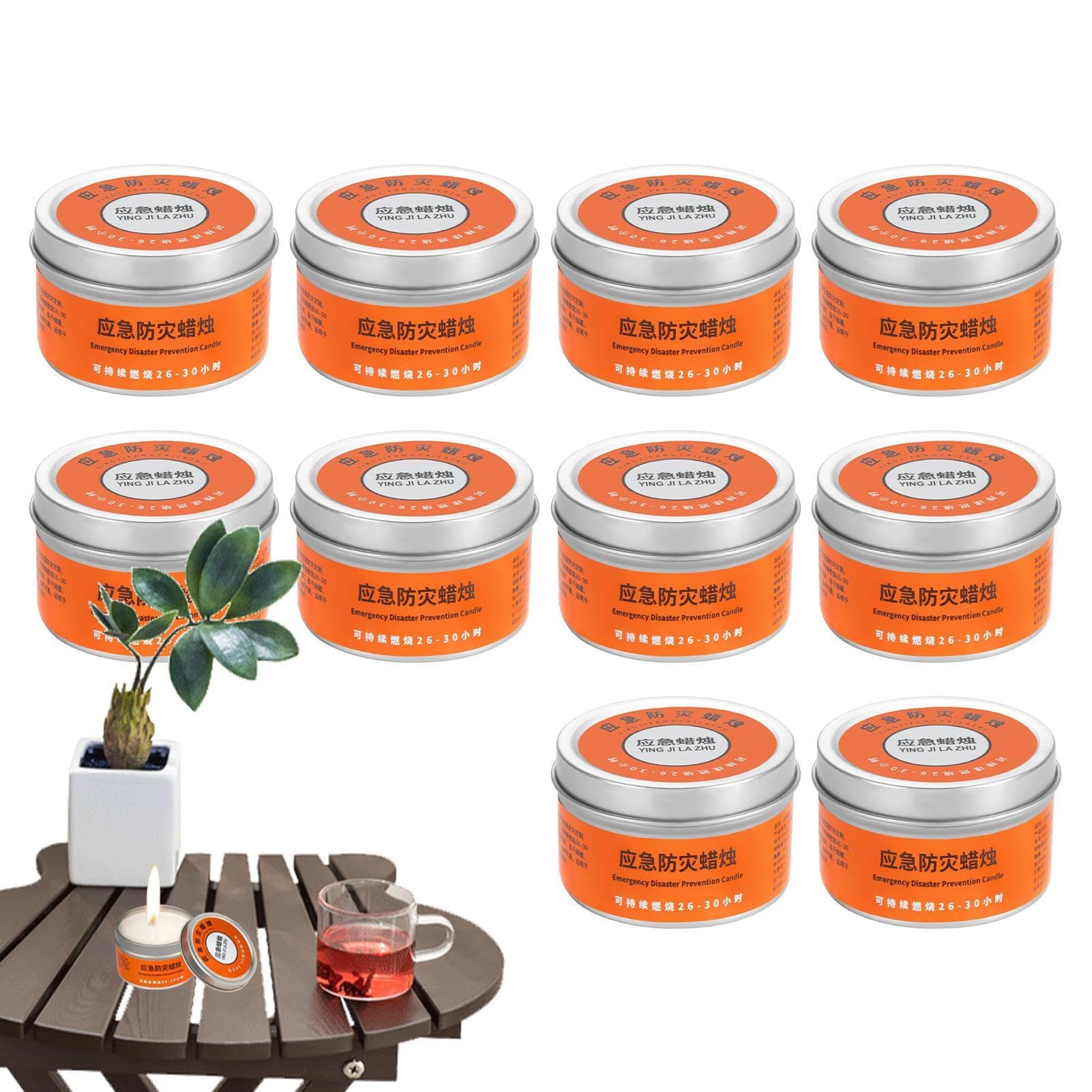 Muiltvoe Survival Candle for Camping, Windproof with Box, Long Burning Camping Survival Candle for Backpacking, Power Failure, Travel, Adventure, Tent