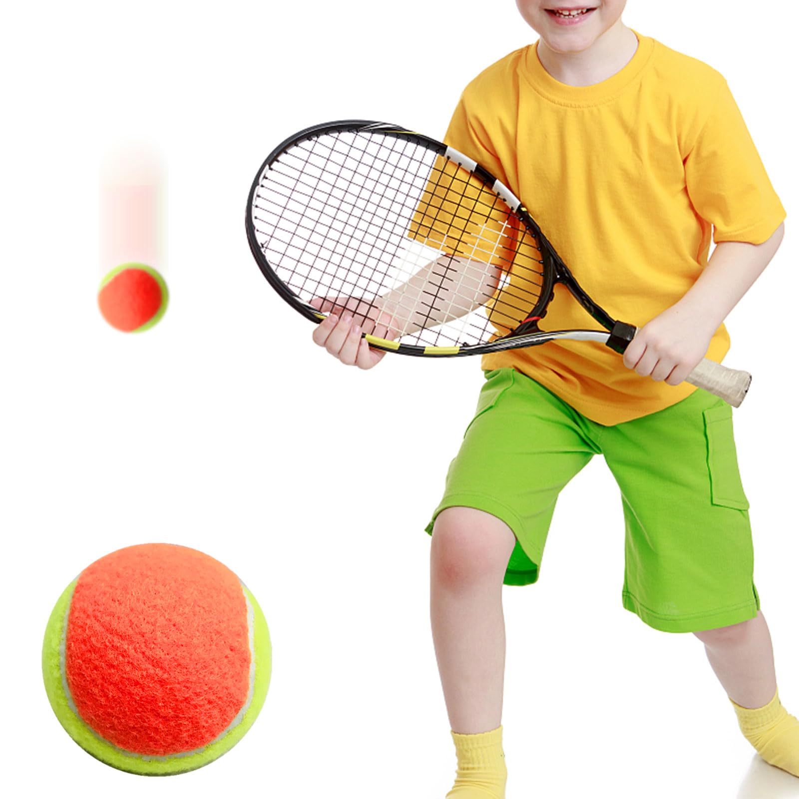 Palline Da Tennis Morbide A Bassa Compressione Per Bambini E Principianti – Set In Gomma Naturale