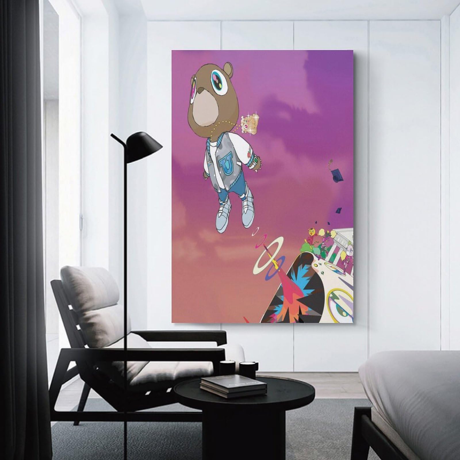Poster Su Tela Graduation By Kanye West - Decorazione Murale 30x45 Cm Per Camera Da Letto E Ufficio - Stampa Su Tela Alta Qualità
