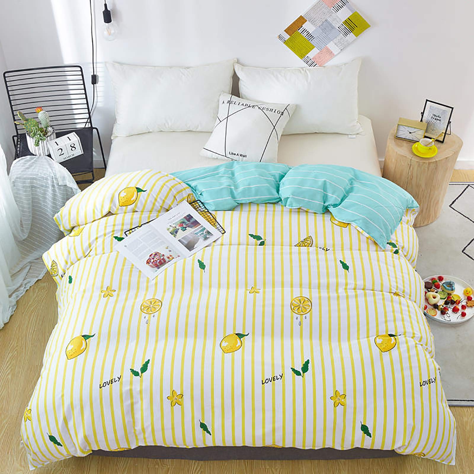 Couverture de couette pour les femmes ultra doux motif géométrique