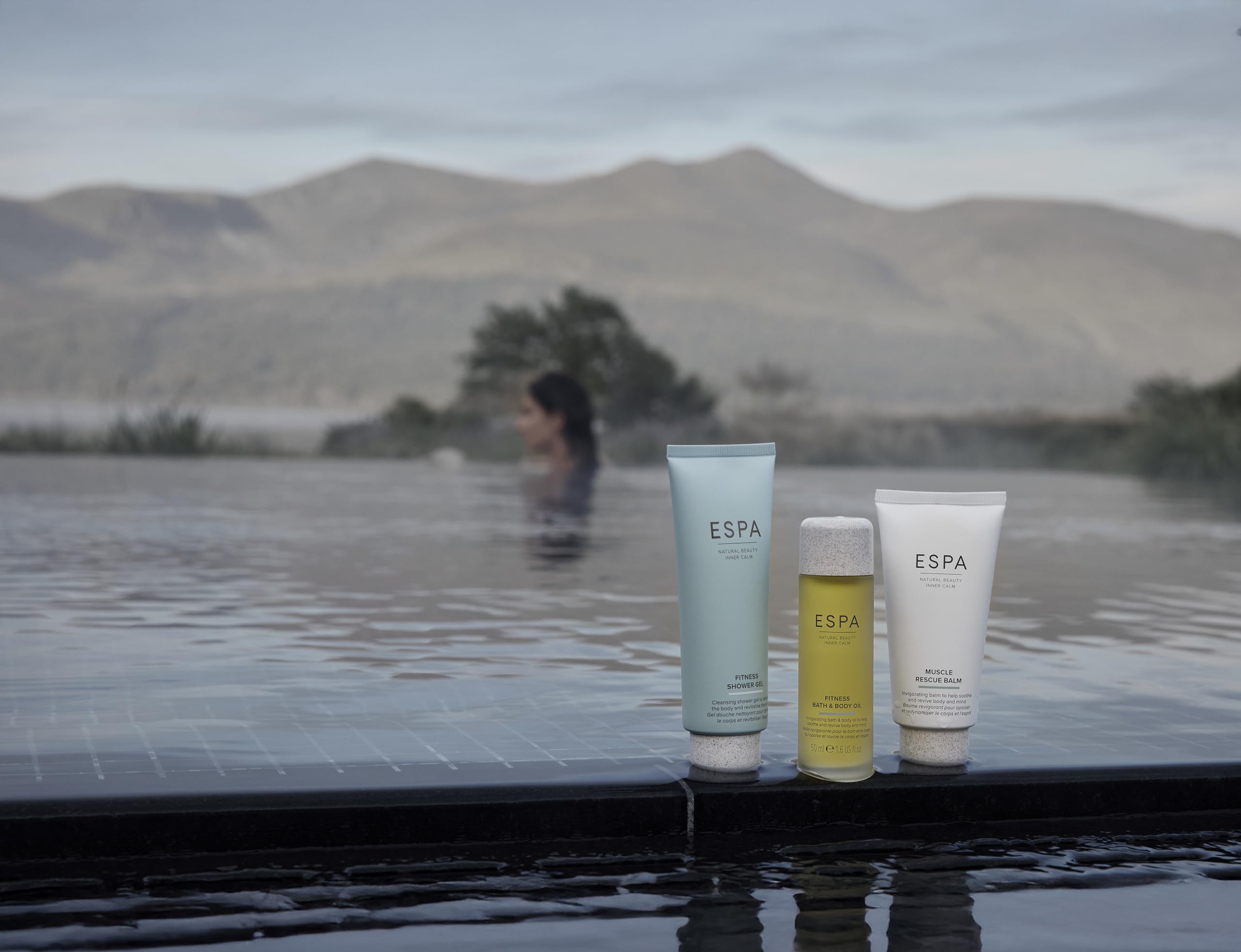 ESPA Fitness Collection | Muscle Rescue Balm, Body & Shower Gel with Peppermint, Eucalyptus & Lavender for Post-Workout Recovery, Soothe Tired Muscles & Empowering Bathing Ritual