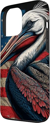 Miniatura 2 de Funda para iPhone 13 Pro Max Pelican Bird Patriotic Vintage American Flag Pelícano