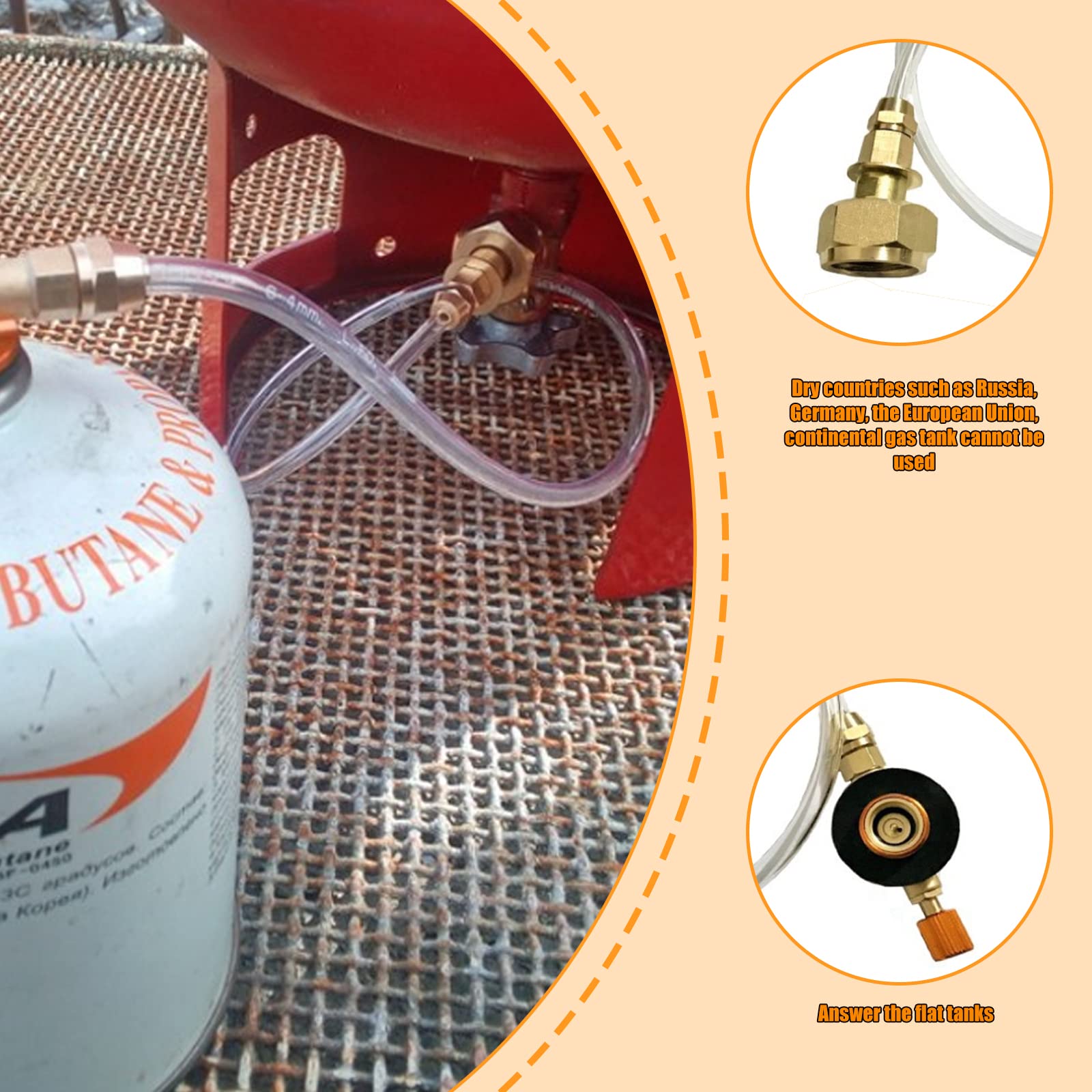 Adattatore Per Fornello Da Campeggio Universale – Convertitore Gas Con Attacco Sicuro E Spegnimento Automatico (Leggero E Portatile)
