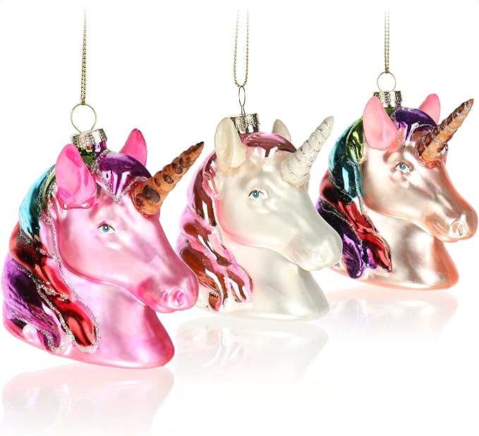 Christbaumschmuck Einhorn - 3teilig