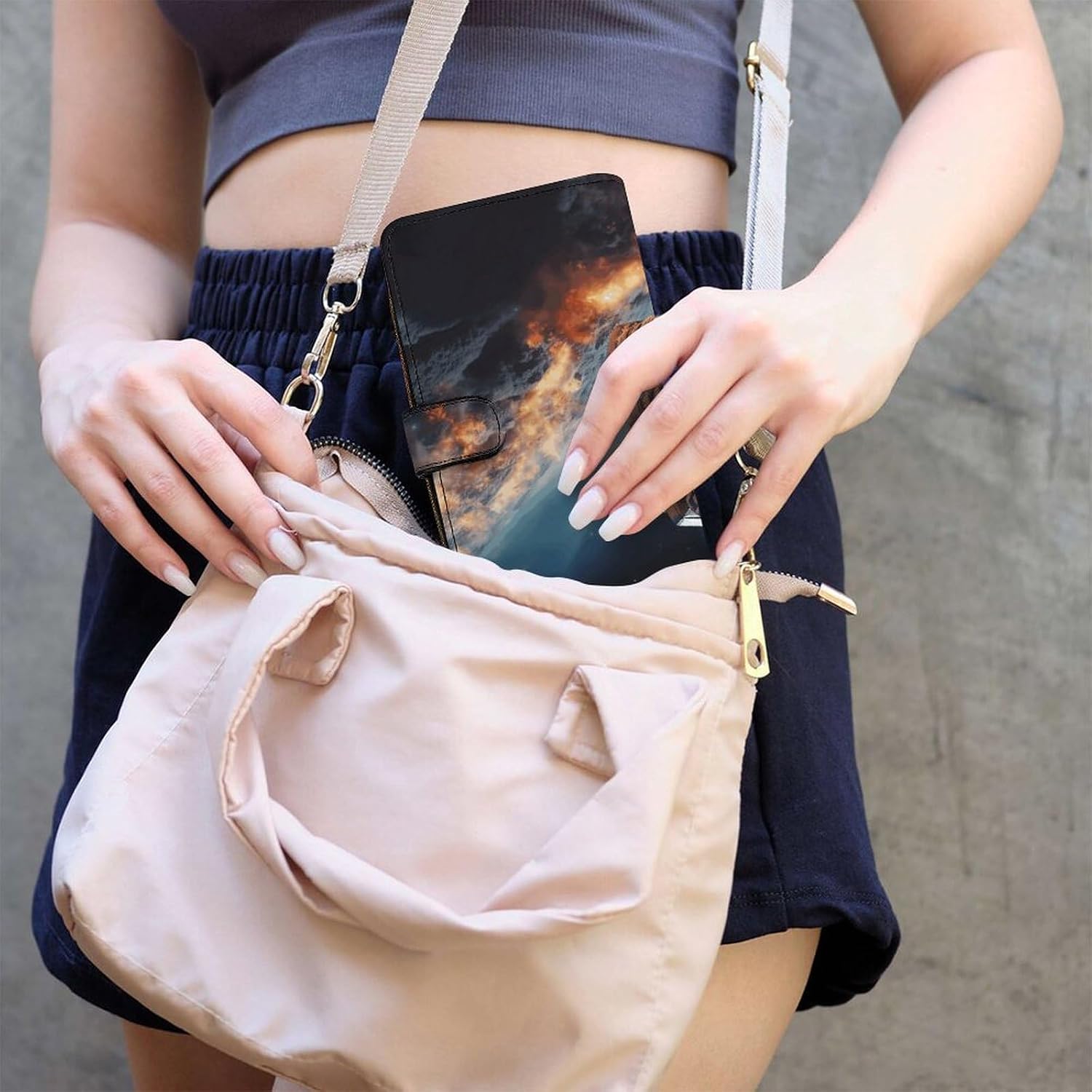 Wallet, Astronaut Flying in Space Printed Wallet,travel Wallet,durable Wallet,portable Wallet,universal Wallet,leather Wallet