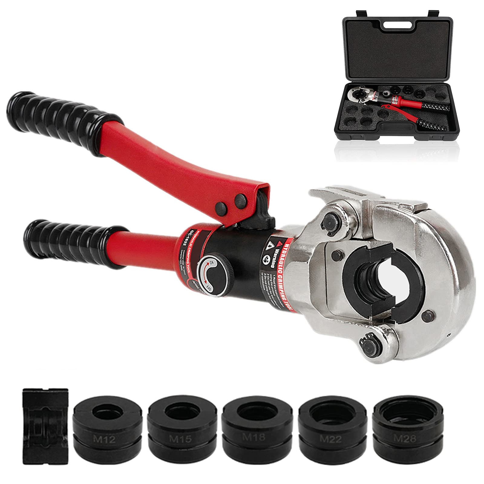 Zxgrfdefa One Color Clamp, Hydraulic Tube Fittings Crimper Pliers With M, Type Dies, Stainless St