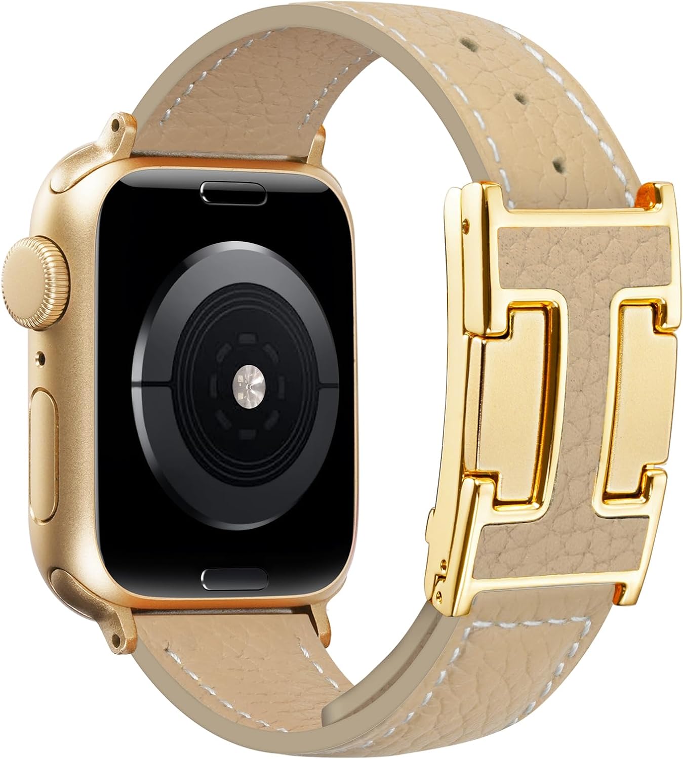 Leather Magnetic Band Compatible with Apple Watch Bands 38mm 40mm 41mm 42mm 44mm 45mm 46mm 49mm for Women Men,Top Grain Leather Designer Replacement Strap for iWatch Ultra SE Series11/10/9/8/7/6/5/4/3/2/1