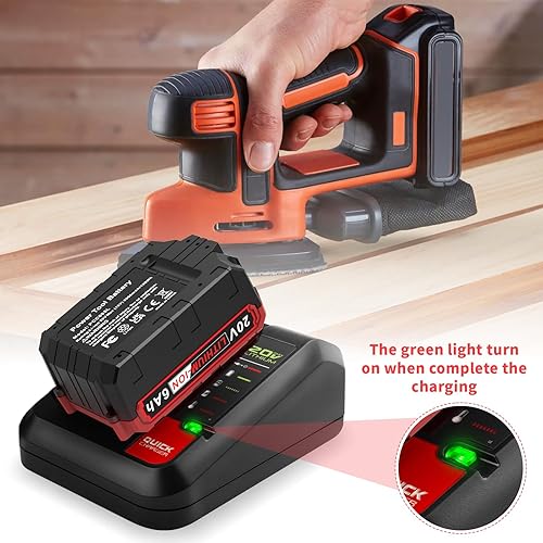 Miniatura 3 de Cargador de batería de litio 20V MAX para cable Porter PCC685L PCC685LP PCC680L PCC692L PCC691L y Black Decker 20V batería LBXR20 LBX4020