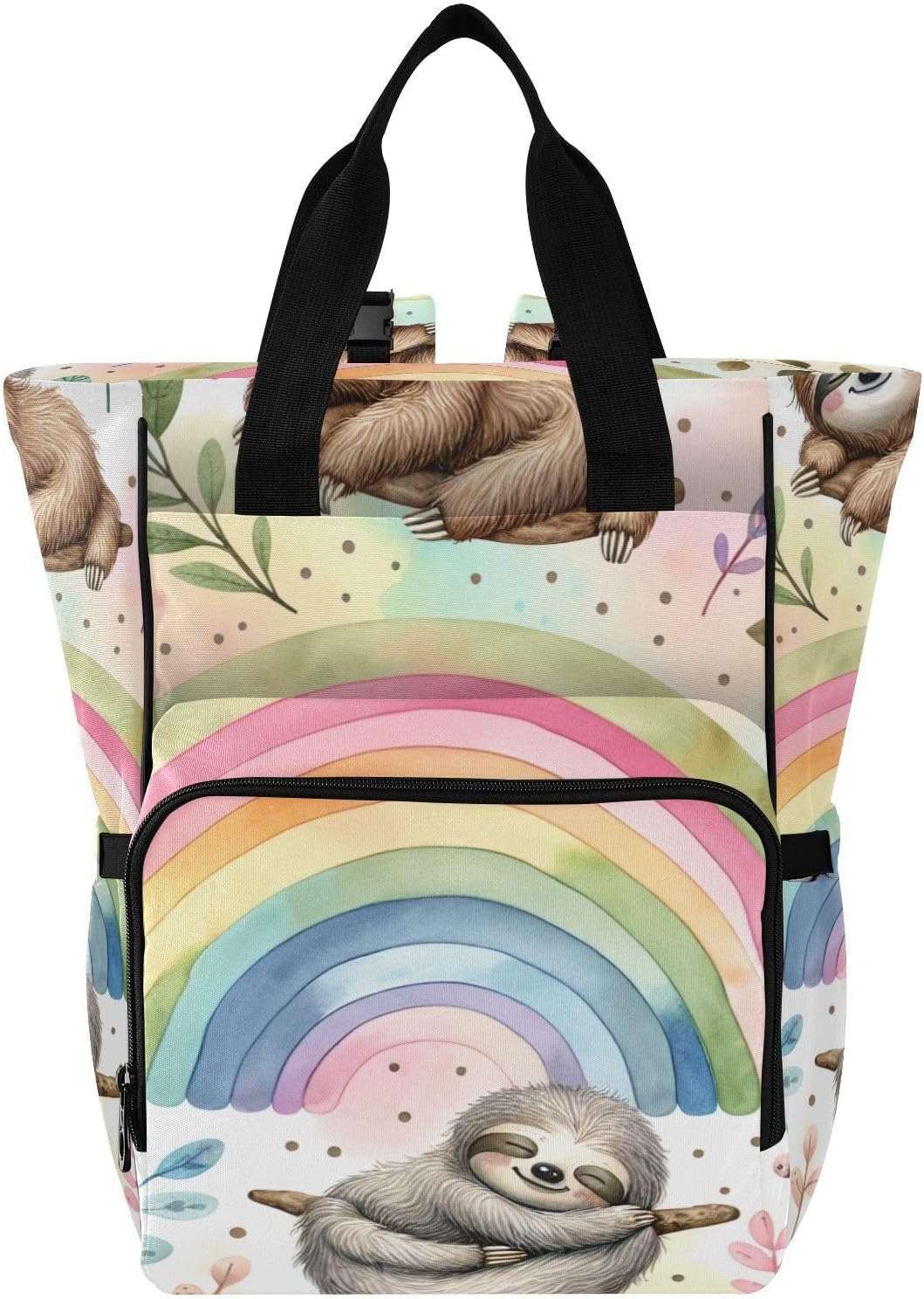 Diaper Bag Backpack, Cute Sloths Baby Diaper Bag - Waterproof Multifunction Travel Diaper Bag with Pacifier Case, Stroller Straps & Insulated Pocket - Unisex