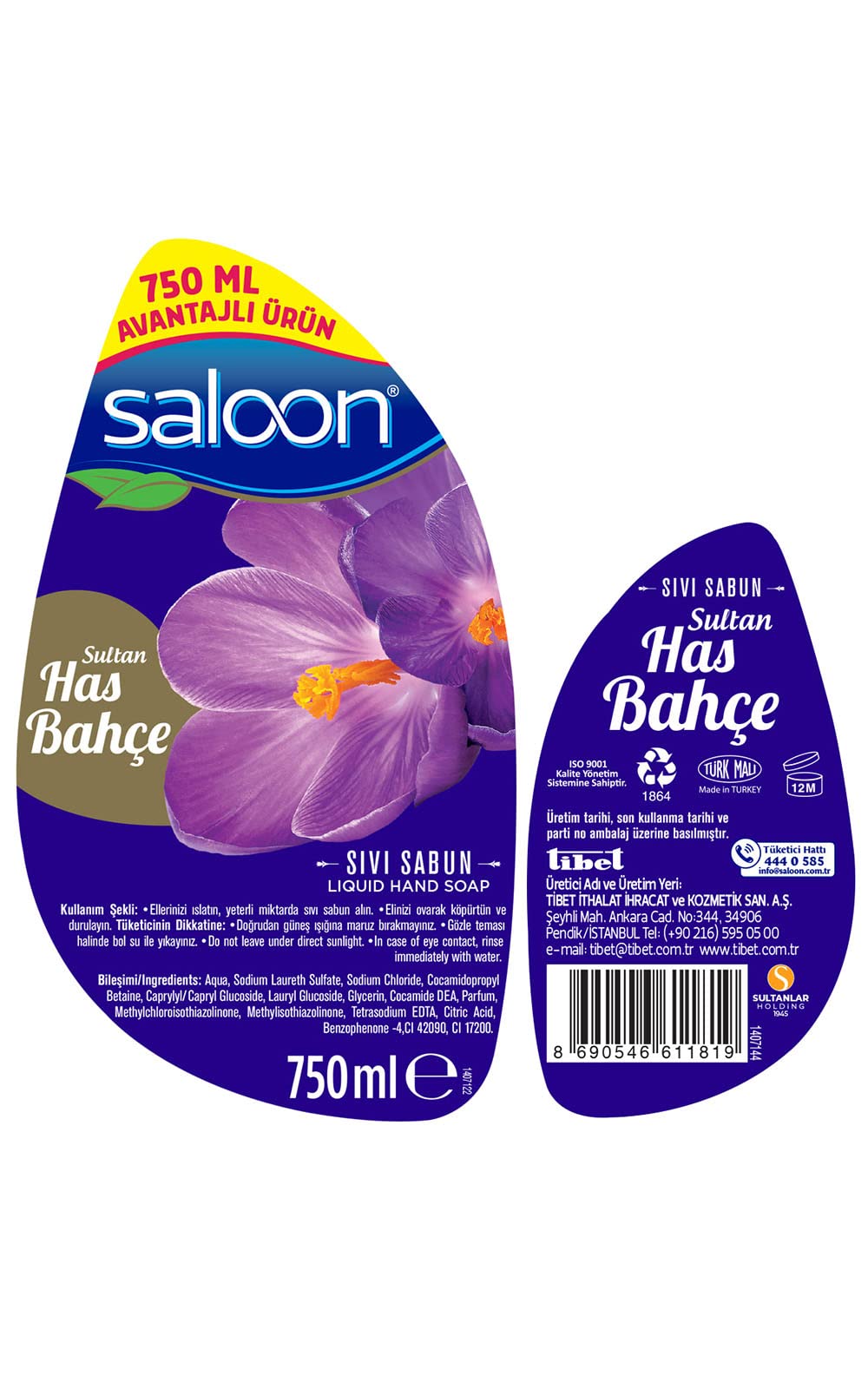 SALOON SIVI SABUN SULTAN HAS BAHÇE 750 ML