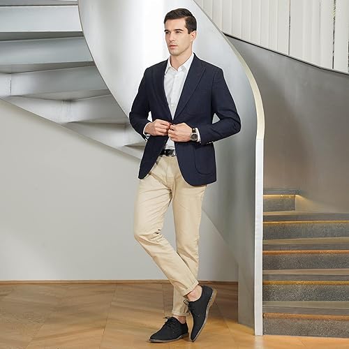 Miniatura 8 de Jousen Zapatos de vestir casuales para hombre, zapatos de vestir clásicos de negocios retro para hombres