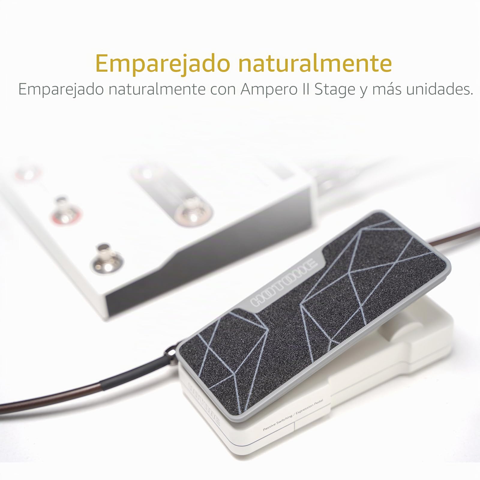HOTONE Pedal de efectos pasivos de volumen y expresión 2 en 1 para guitarra EXP Ampero II Press