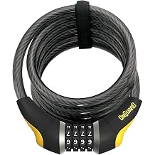 Onguard Doberman 8031 Re-settable Coil Combo Cable Lock, 185cmx12mm, Black