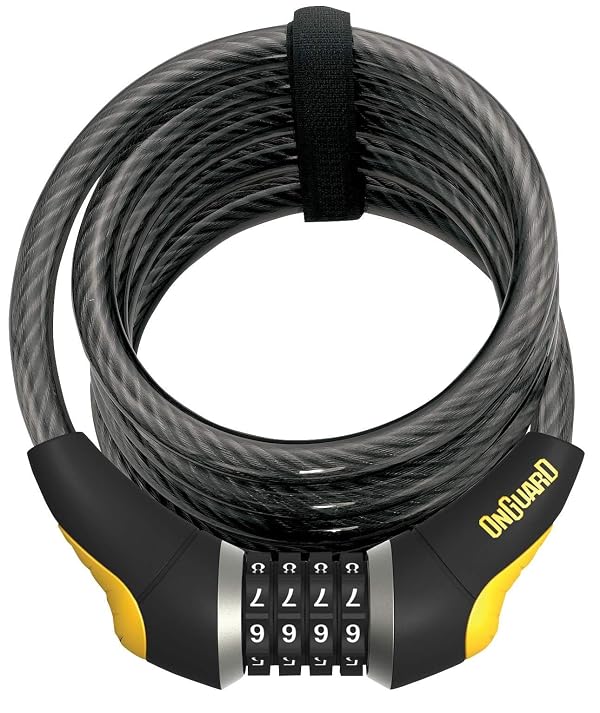 ONGUARD Doberman-8031 Combo Coil Lock - Black, 18.5 x 1.2 cm by ONGUARD - Used condition - US$41.80
