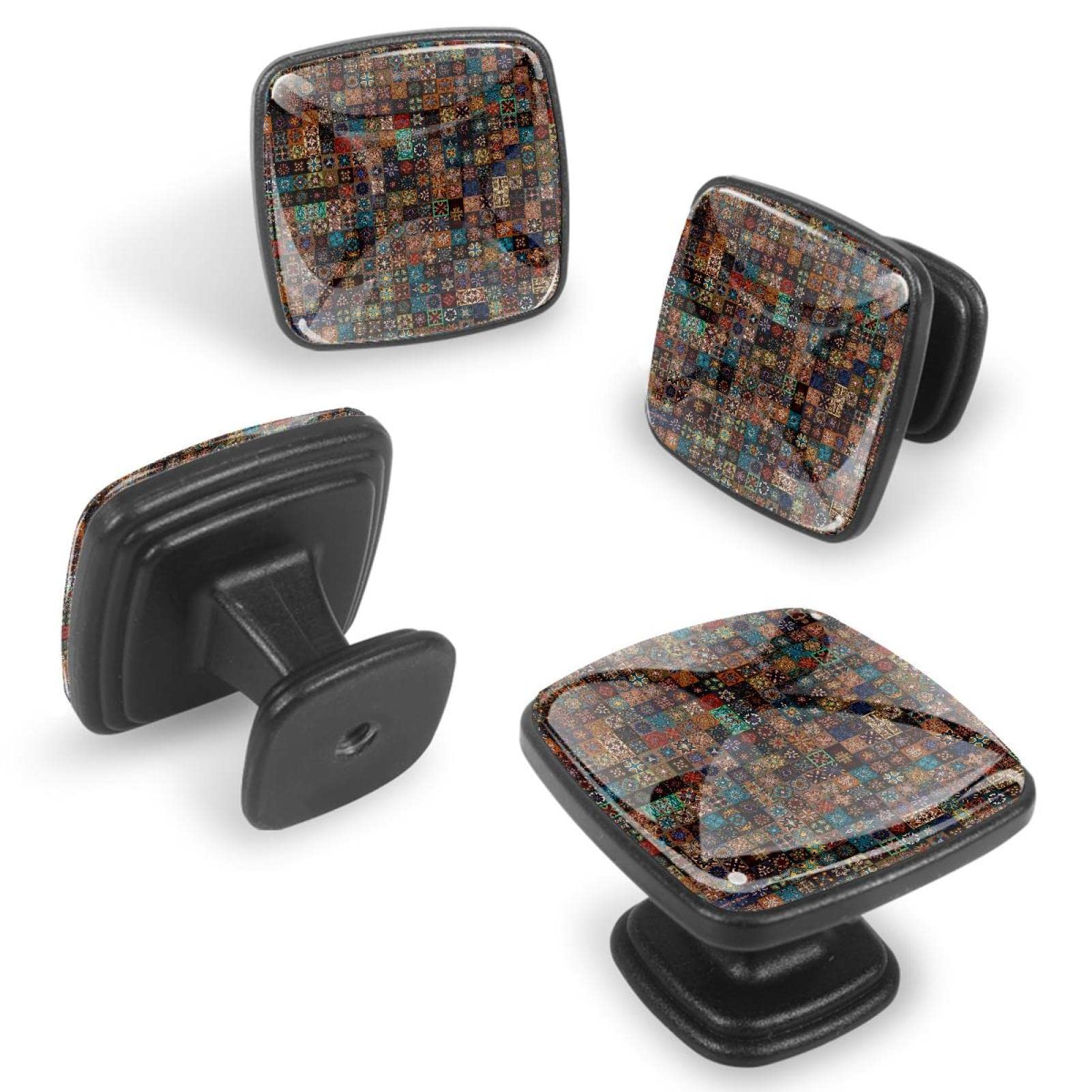 Lot de 12 boutons de tiroir ethniques TBOUOBT pour porte de meuble de cuisine