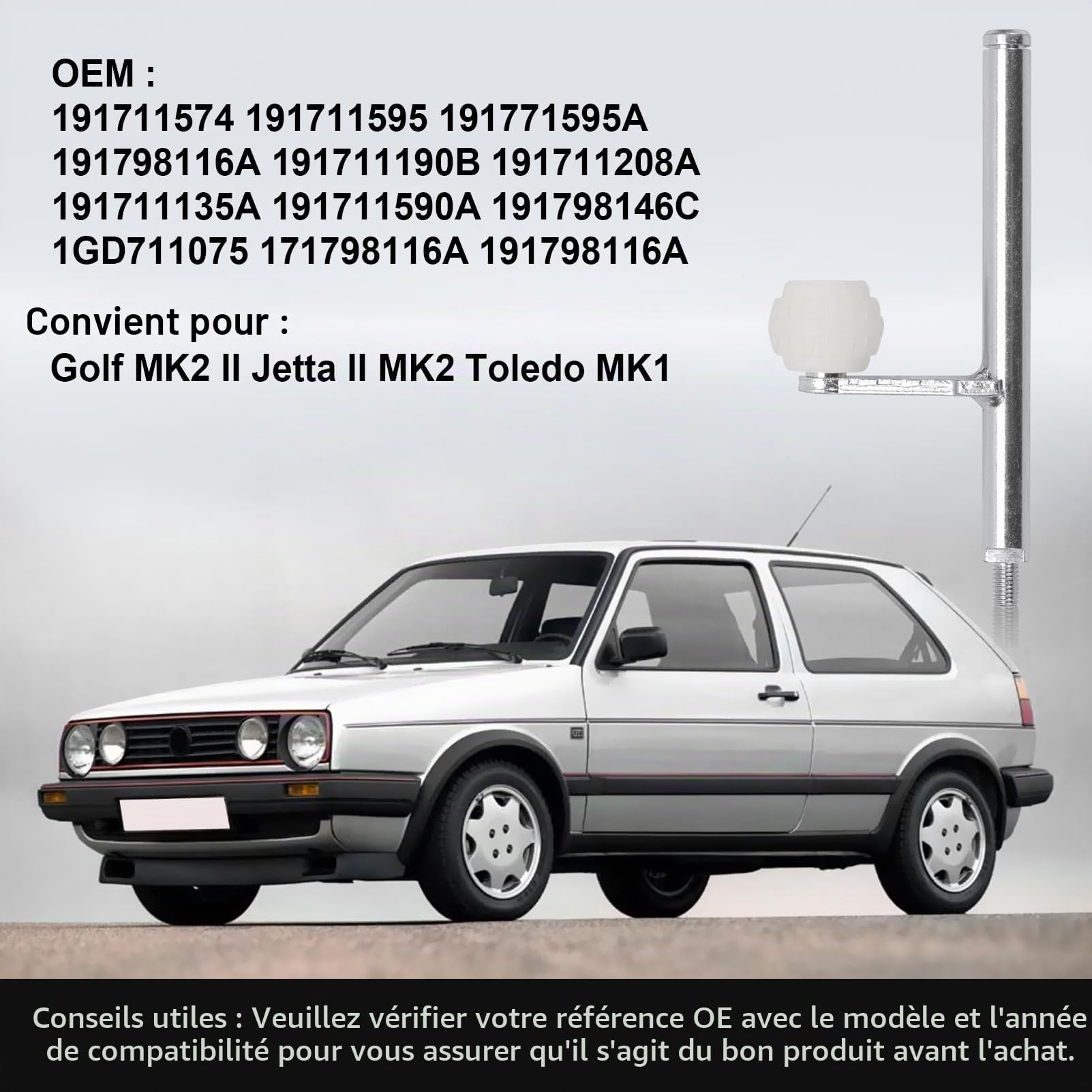 Kit de réparation de tringlerie de boîte de vitesses compatible avec Golf MK2 II et Toledo MK1, outil de réparation de boîte de vitesses n° 171798211 191711574 191798116A