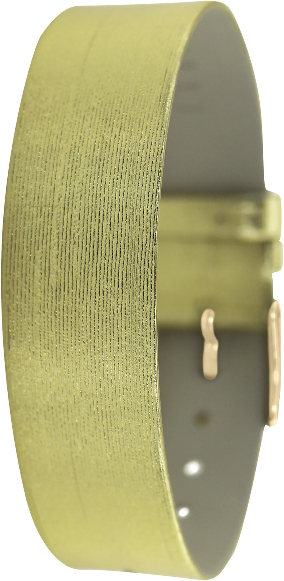 Moog Women's Watch Strap Time to Change PM-102G Moire Fabric Golden