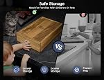 SYOKAMI Steak Knives Set of 6 with Drawer Organizer, 4.8 Inch High Carbon Japanese Style Non Serrated Meat Knife with Wood Handle, Damascus Pattern Full Tang Design, Razor-Sharp Dinner Knives