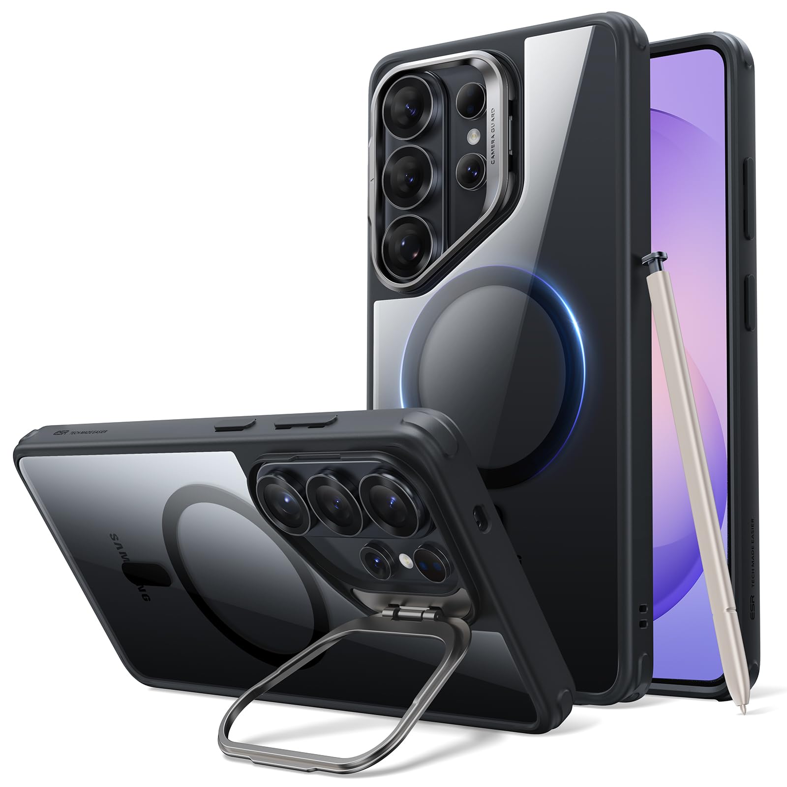 ESR for Samsung Galaxy S26 Ultra Phone Case with Stash Stand Compatible with MagSafe Military-Grade Protection Magnetic Case
