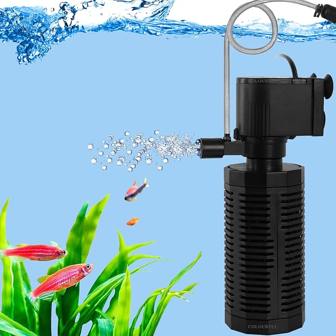 COLOURFUL - 4 in 1 Aquarium Internal Filter for Aquarium Fish Tank ...
