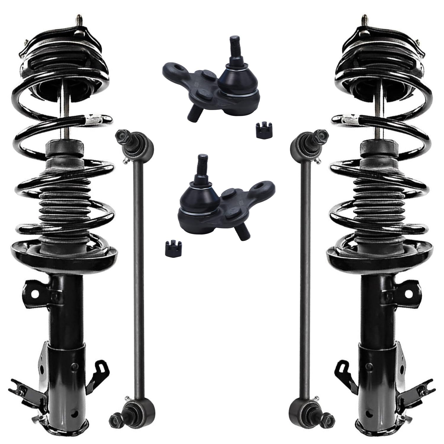 Detroit Axle - Front 6pc Struts Kit for 2012-2015 Honda Civic
