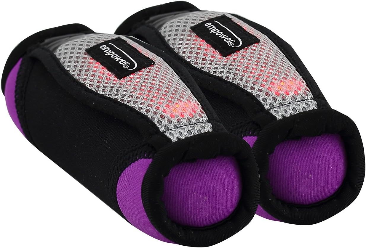 Empower Lighted Soft Walking Weights, 2Lb Pair, Purple