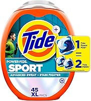 Vista 12 de Tide Power Pods - Cápsulas de detergente para ropa deportiva, 18 unidades, avanzado para sudor + combatiente de manchas
