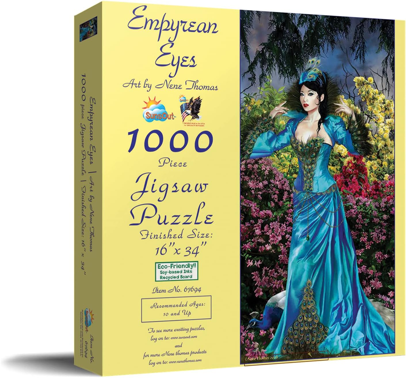 SUNSOUT INC - Empyrean Eyes - 1000 pc Jigsaw Puzzle by Artist: Nene Thomas - Finished Size 16" x 34" - MPN# 67694