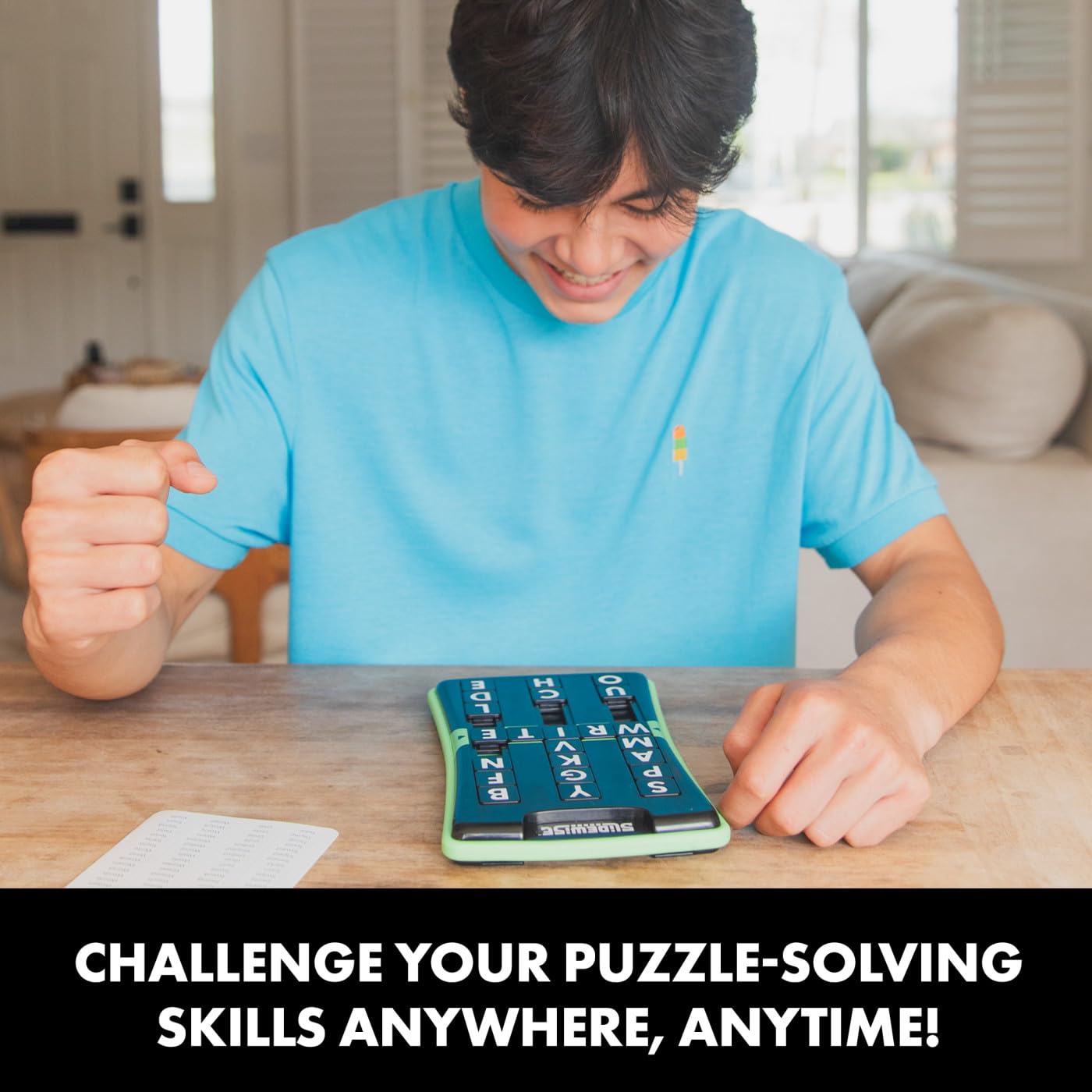Learning Resources Slidewise, Word Game for Kids Teens & Adults, Handheld Brain Teaser Challenge, Letter Slide Puzzles - Image 4