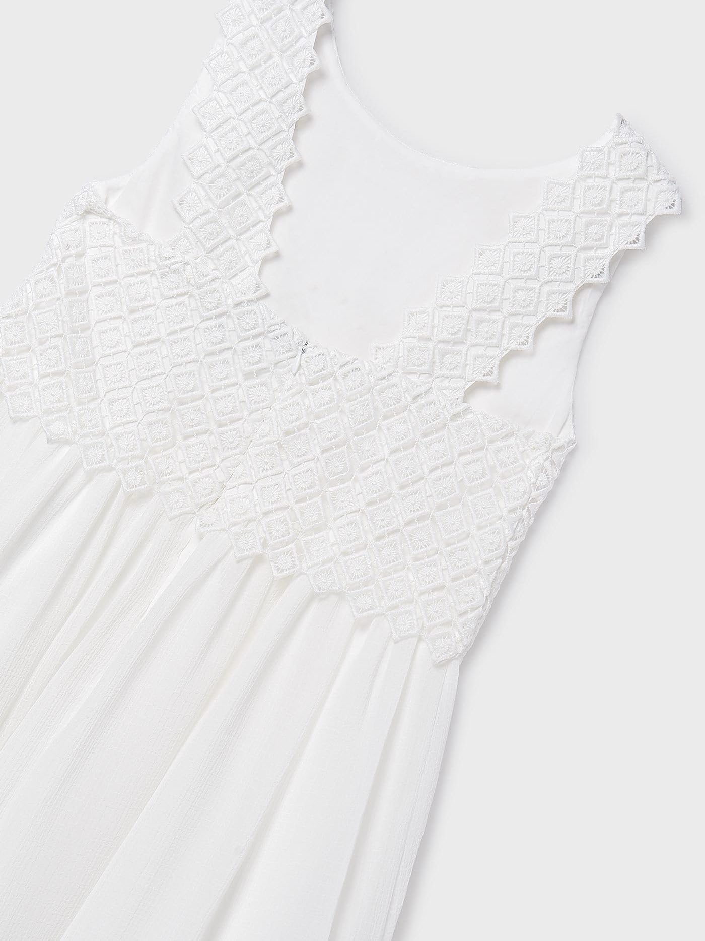 Mayoral Vestido Combinado guipur para niña Nata