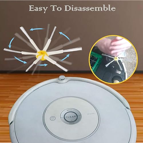 Miniatura 5 de Cepillo lateral giratorio de repuesto de 6 brazos, accesorio robótico para aspiradora compatible con 500 600 700 Series 550 560 630 650 760 770 780