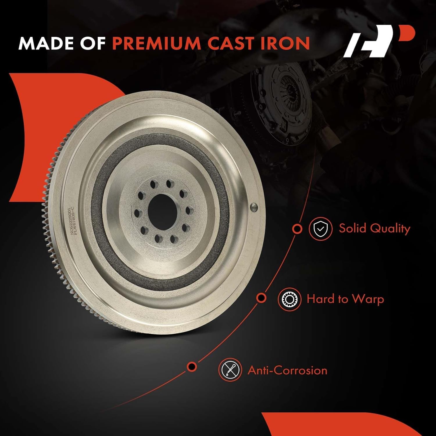 A-Premium Clutch Flywheel Compatible with Volkswagen Jetta Golf 1995-2002, Passat 1993-1997, Corrado 1992-1994, 2.8L, Manual Transmission, 10 Bolt Holes, 132 Teeth