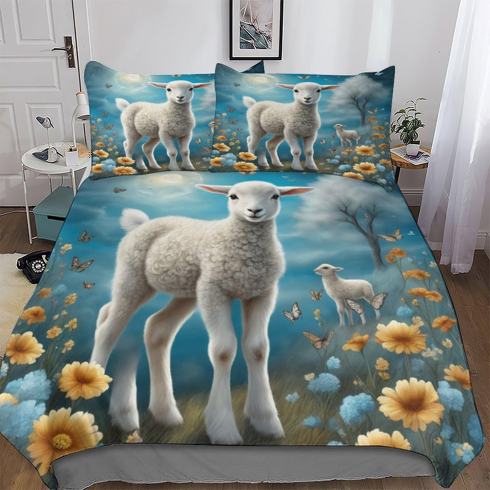 Housse de couette mouton mignon pour transformer la chambre des enfants