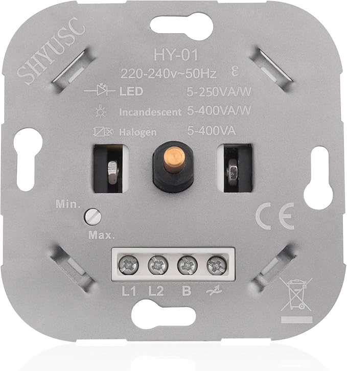 LED dimmer 230 V fasavsnittsdimmer, bakkant dimmer för LEDlampor, 230