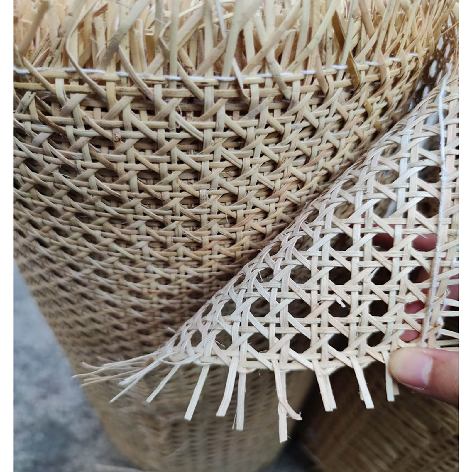 HASMI Rattan Cane Gurting Roll, Gewebter Rohrstock -Materialrolle, Gewebter Offener Mesh Cane, Forniture Decke Diy Supplies/80Cm*400Cm(32In*158In)