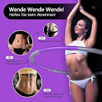 Blisstaar Hullahub Fitness Hula Hoop 1kg Összecsatolható Lila-Szürke Masszázs Edzés 2
