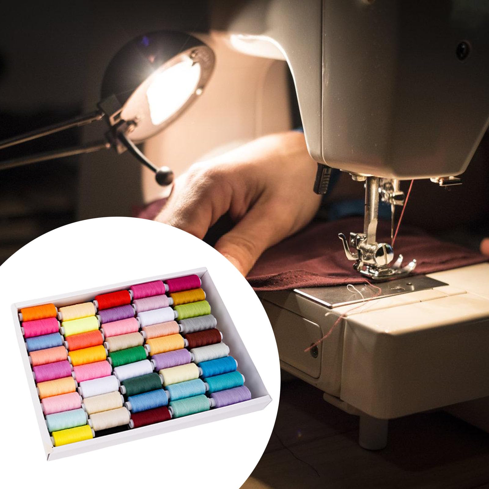 Nähgarn, 88 Spulen Polyester Nähgarn für maschinelles Handnähen, 400 Yards Spule, Polyester Stickerei
