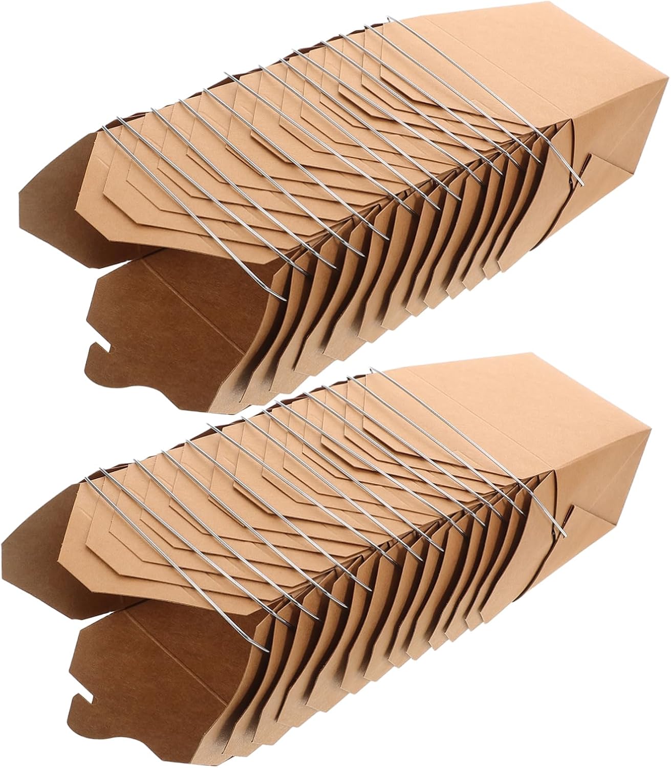 50pcs Chinese Takeout Boxes with Wire Handle Portable Food Containers for Meals for Parties Picnics and Family Gatherings Kraft Paper Design