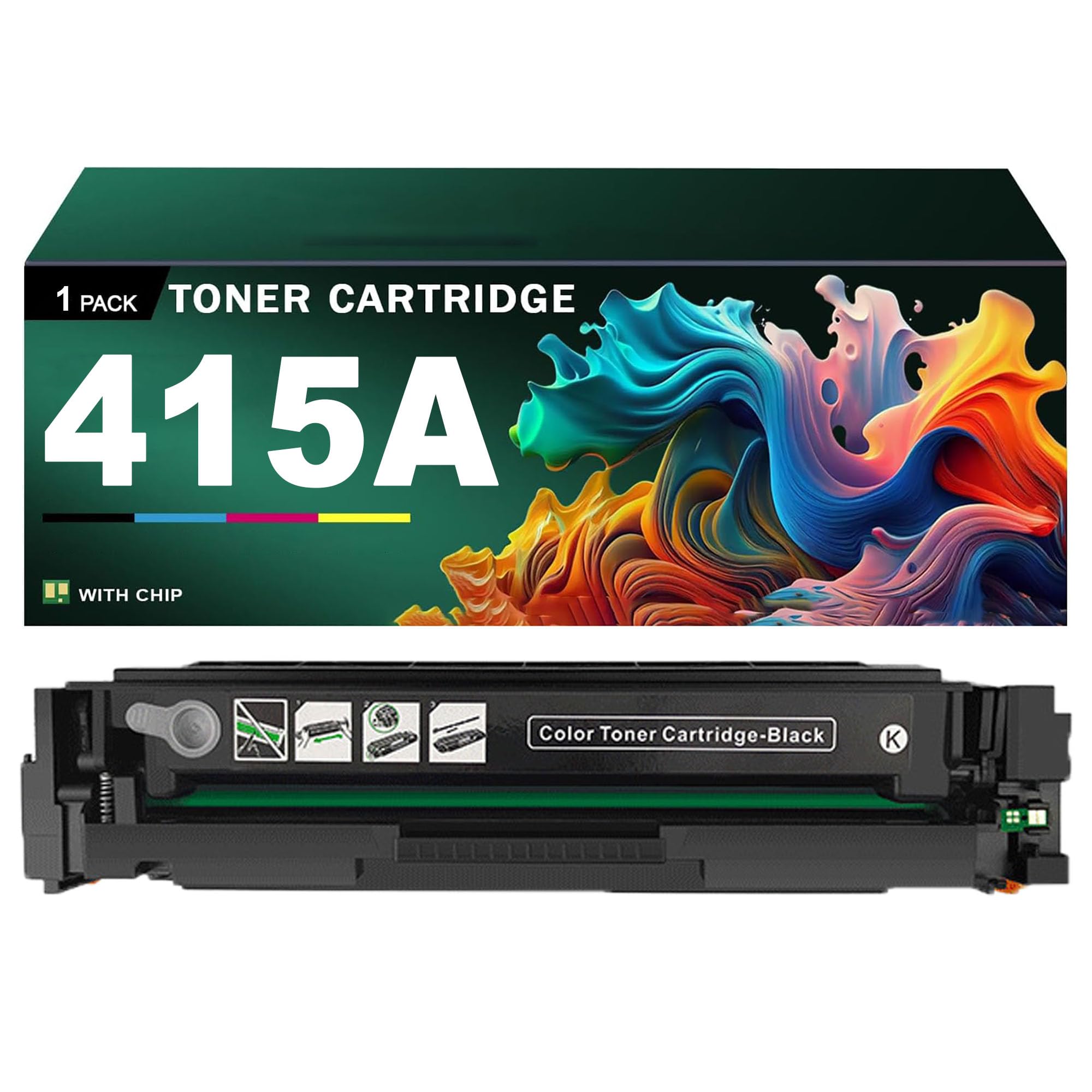 Compatibile per HP 415A Sostituzione della cartuccia di toner per stampanti a colori Laserjet Pro M454DN M454DW MFP M479DW M479FDN M479FDW, W2030A W2031A W2032A W2033A
