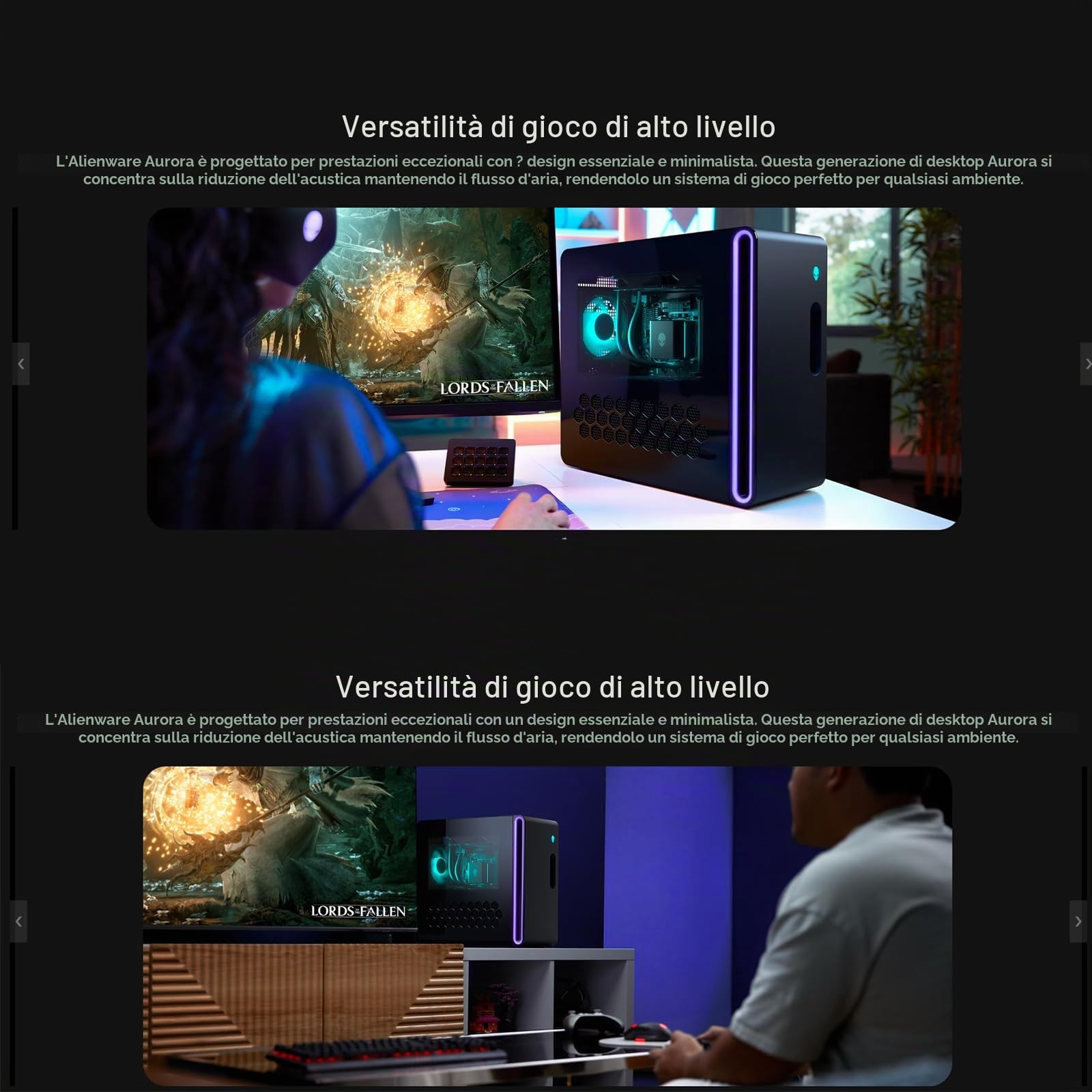 Alienware Ufficio da gioco Aurora R16 2025 - NVIDIA RTX 5080 16GB GDDR7 • Intel Ultra-9 285K (24 core, fino a 5,7 GHz) • NPU AI • Wi-Fi 7 • Win 11 Pro • Raffreddamento liquido AlienFX • 32 GB di RAM